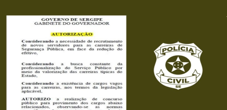 Concurso Público da Polícia Civil de Sergipe é autorizado
