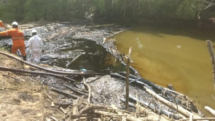 Adema monitora limpeza de vazamento de óleo em Riachuelo