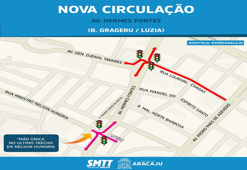 SMTT faz alterações no trânsito de ruas do bairro Grageru