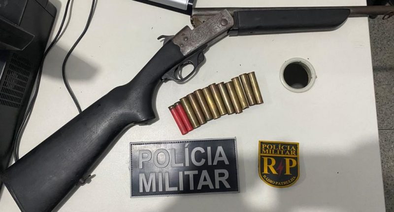 Suspeito de atirar em via pública com espingarda é preso pela RP