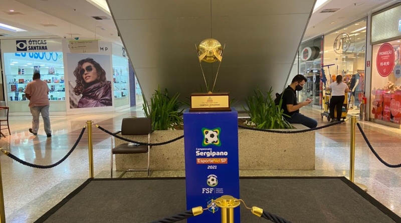 Troféu do Sergipão EsporteNetSP será exposto no shopping Riomar