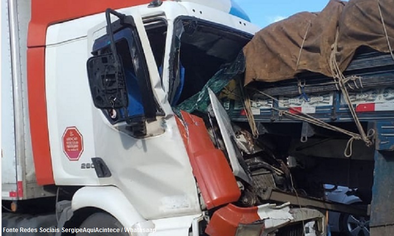 Congestionamento pode ter causado acidente na BR101 em Maruim