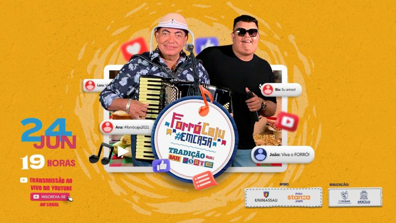 Forró Caju em Casa 2021: Confira as atração desta quinta-feira, 24, Dia de São João