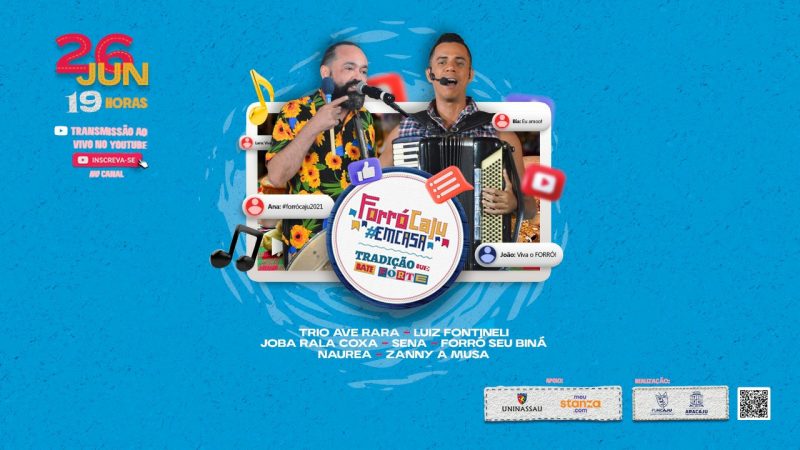 Alegria e esperança marcam a oitava noite do Forró Caju Em Casa