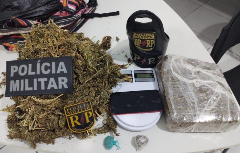 Suspeito é preso pela RP com 2,5kg de maconha na Zona Sul da Capital