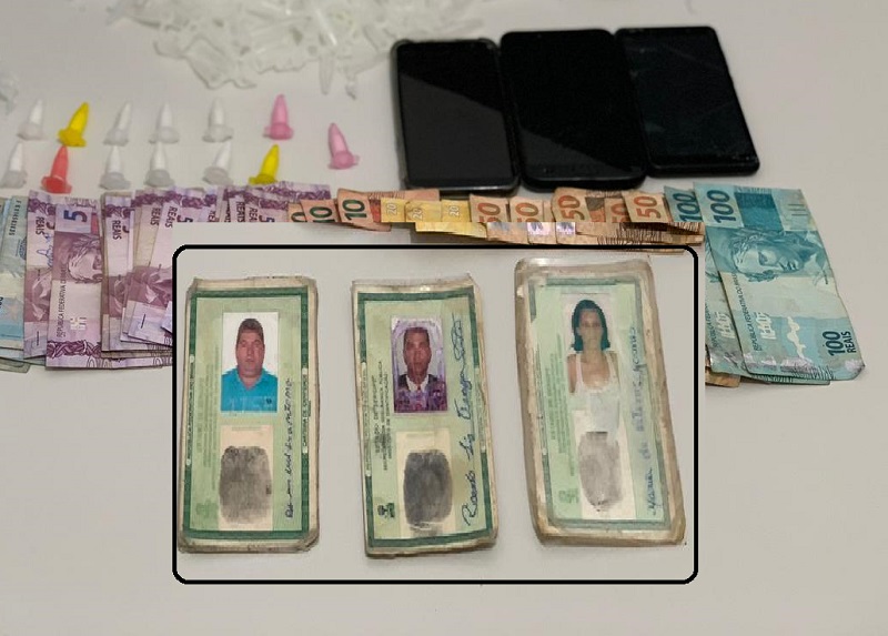 Trio suspeito de comercializar drogas em bar é preso em Lagarto