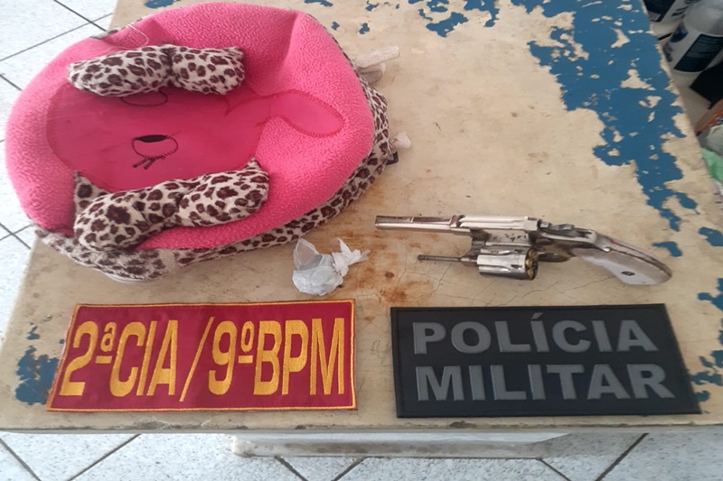 Revólver encontrado em roubo de veículo escolar é apreendida pela Polícia