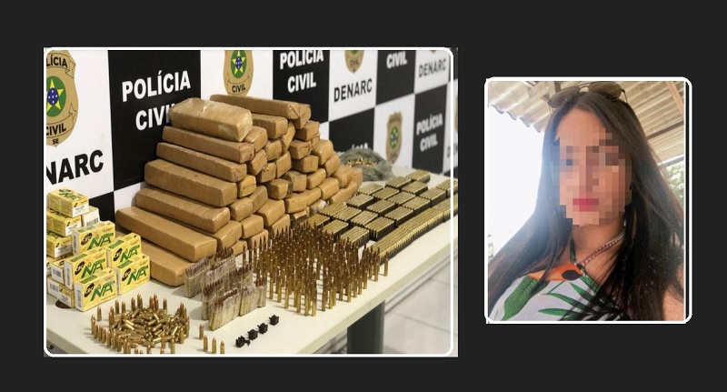 Mulher é presa em Sergipe com várias munições, drogas e fúzil