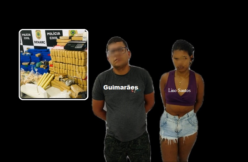 Casal é preso pelo Denarc com 200kg de drogas: cocaína, maconha e crack