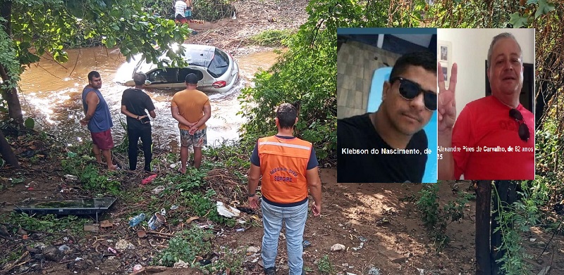 Carro cai em riacho e dois homens morrem afogados em Canindé