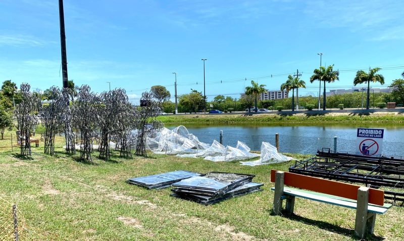 Parque da Sementeira começa a ser preparado para o Natal Iluminado