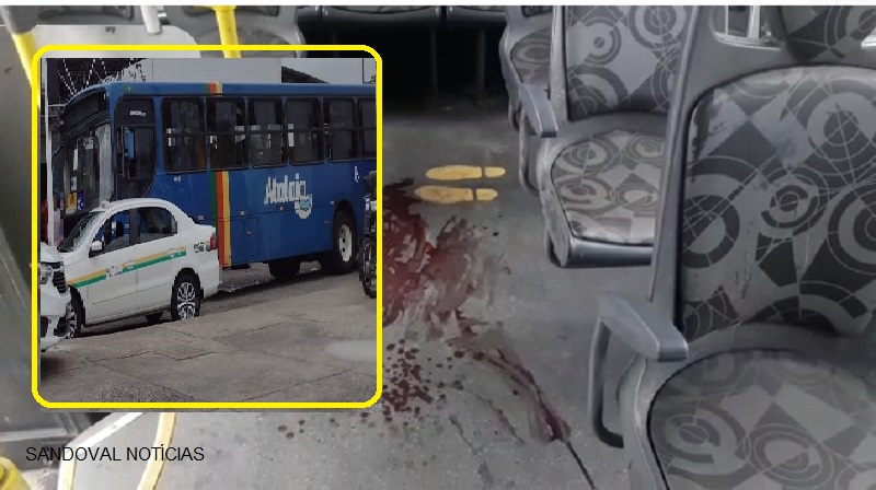 Vídeo: Homem é baleado na cabeça em assalto dentro de ônibus