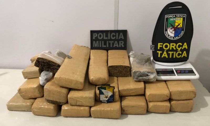 Força Tática prende quarteto com 18kg de maconha em Nossa Senhora do Socorro