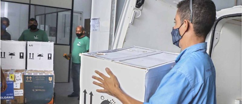 Sergipe recebe 48.550 doses de vacinas contra a Covid-19