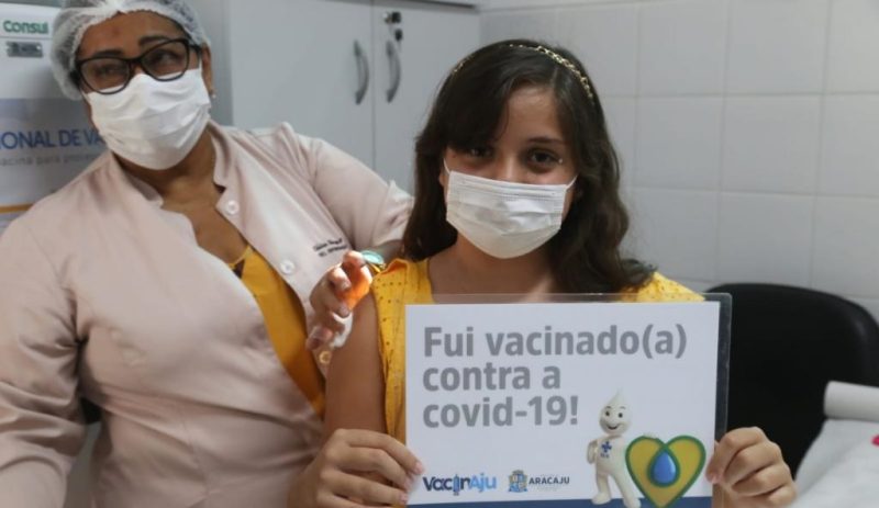 Aracaju inicia vacinação contra covid para crianças entre 5 e 11 anos