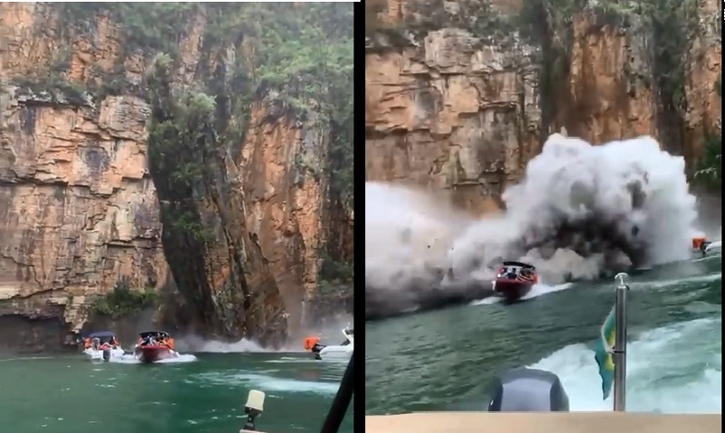 VÍDEO: Rocha do Cânion se desprende, mata várias pessoas e deixa mais de 30 feridos em MG