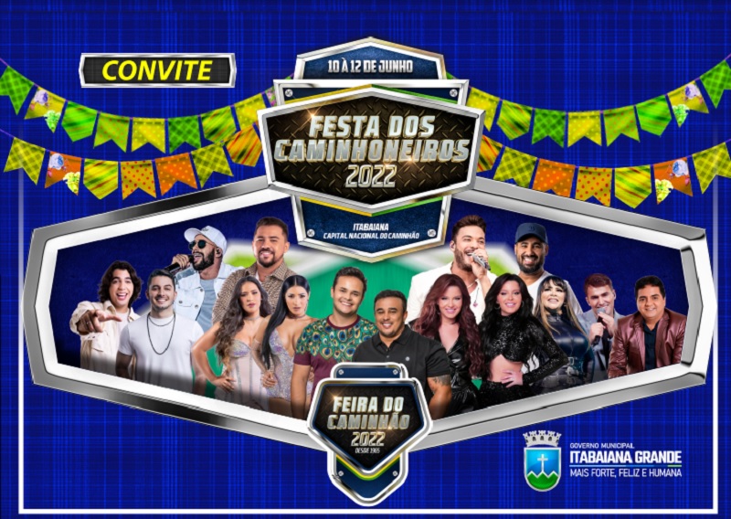 Prefeitura de Itabaiana anuncia programação da Festa do Caminhoneiro 2022