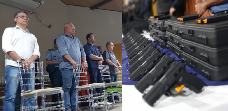 Prefeitura de Socorro entrega 20 novas armas para a Guarda Municipal
