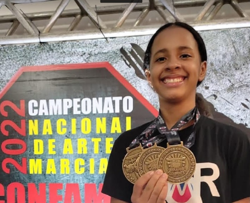 Atleta sergipana conquista três medalhas em Campeonato Nacional de Artes Marciais