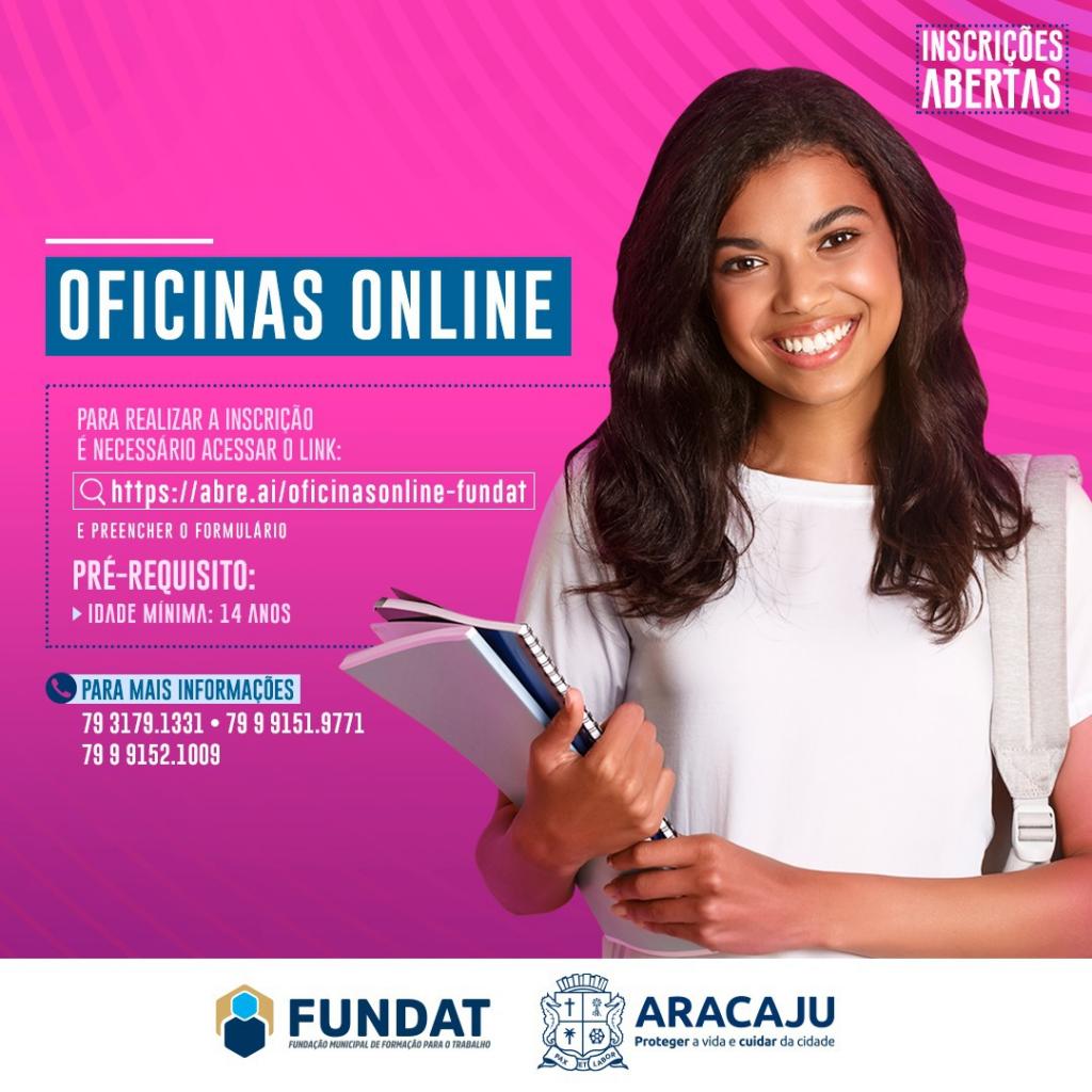 Prefeitura de Aracaju abre inscrições para cursos e oficinas online