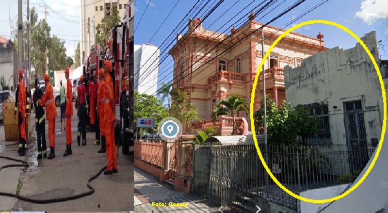 Casa ao lado da OAB de Sergipe pega fogo