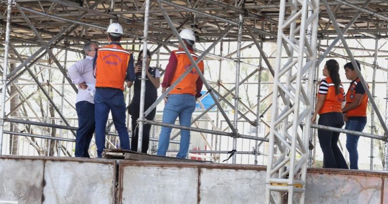PMA acompanha montagem das estruturas do Pré-Caju 2022