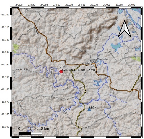 Tremor de terra é registrado no município de Canhoba