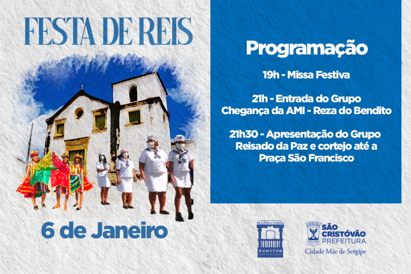 São Cristóvão celebra Festa de Santos Reis nesta sexta-feira, 06