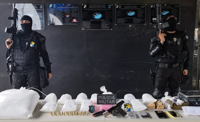 Getam localiza suposto desmanche de veículos e apreende arma de fogo e drogas