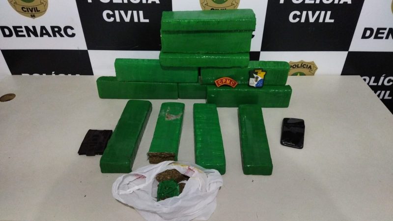 Homem é preso pela PM ao transportar quase 10Kg de maconha