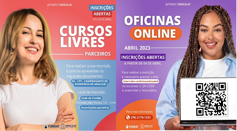 Prefeitura de Aracaju abre 1.650 novas vagas em oficinas e cursos de qualificação profissional
