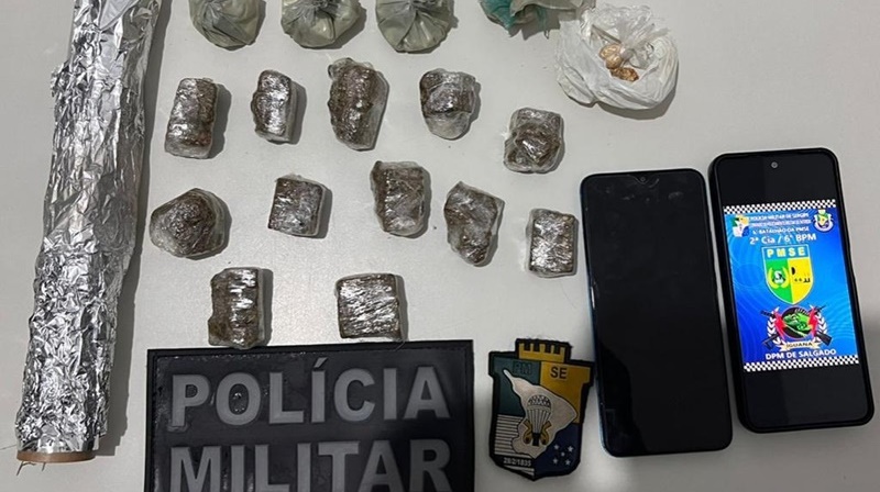 Casal é preso suspeito de comercializar drogas em Salgado