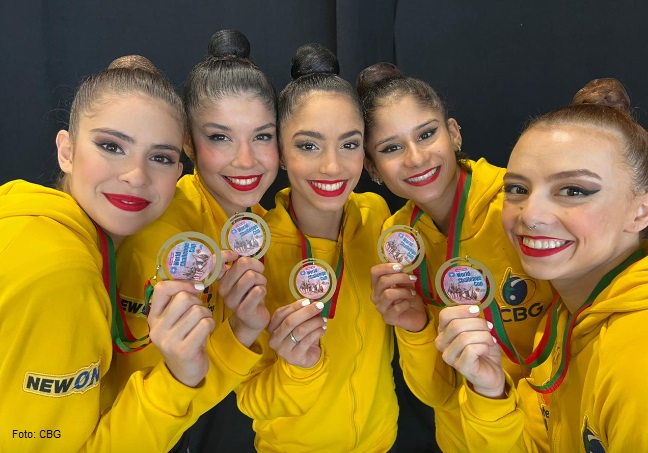 Seleção Brasileira de Ginástica Rítmica conquista medalha de ouro em Portugal