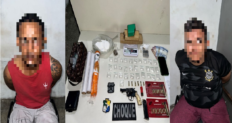 Homem morre em confronto com a polícia em uma boca fumo e dois homens são presos