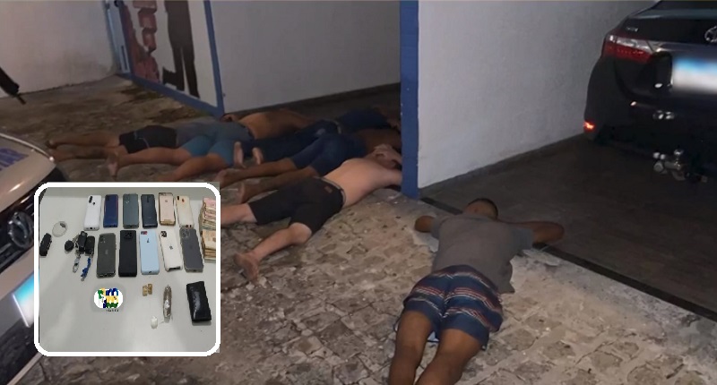 Homens são presos dentro de pousada em Aracaju com drogas, 11 celulares e mais de R$ 12 Mil Reais