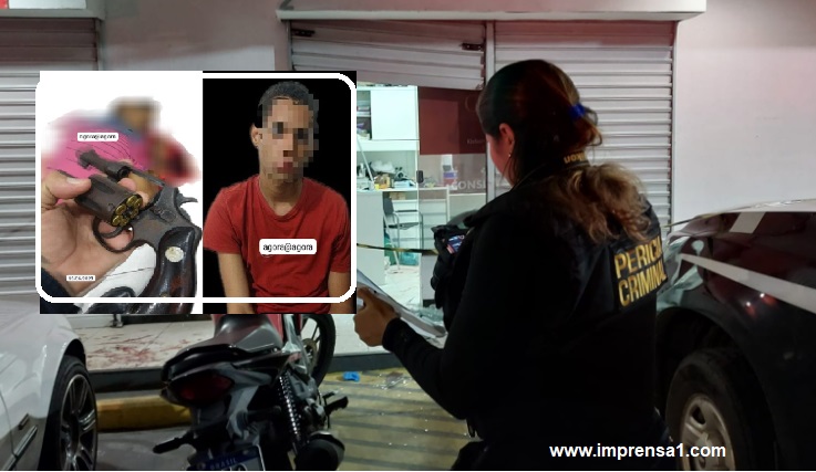 Assaltante morre após ser baleado dentro da loja no Bairro São José e adolescente é apreendido