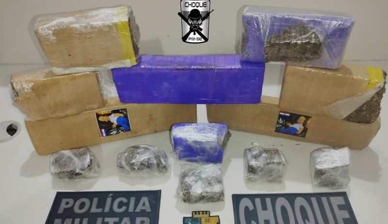 BPChoque apreende cerca de 5kg de maconha em Nossa Senhora do Socorro