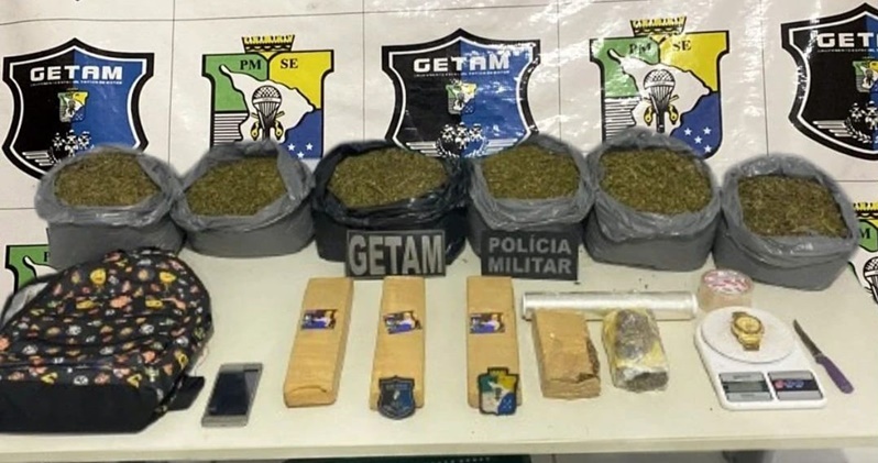 Getam apreende 11,3kg de entorpecentes no centro de Aracaju