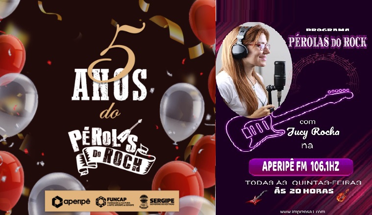 Programa “Pérolas do Rock” da Aperipê FM, completa mais um ano de existência