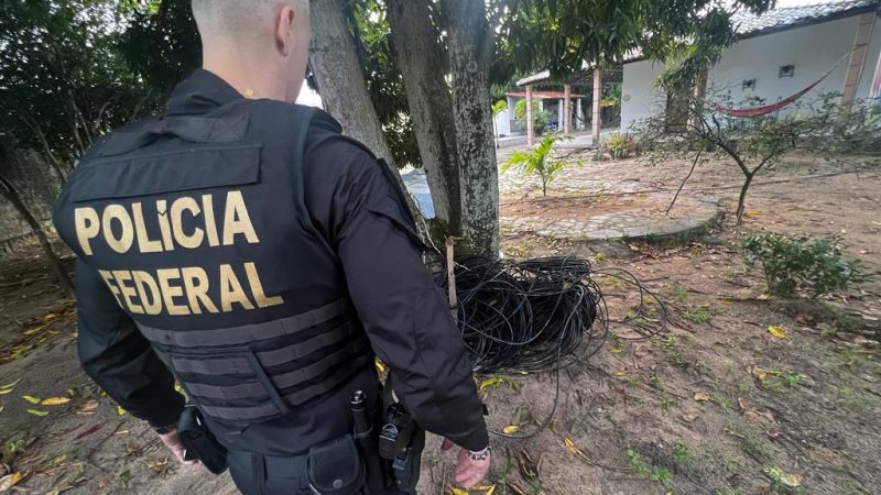 PF faz operação para apurar subtração de cabo de fibra ótica