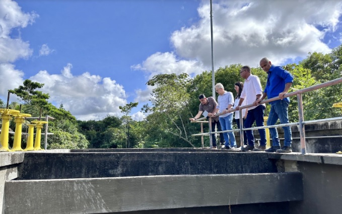 Prefeito de São Cristóvão realiza visita técnica em obra da Estação de Tratamento do Rio Comprido