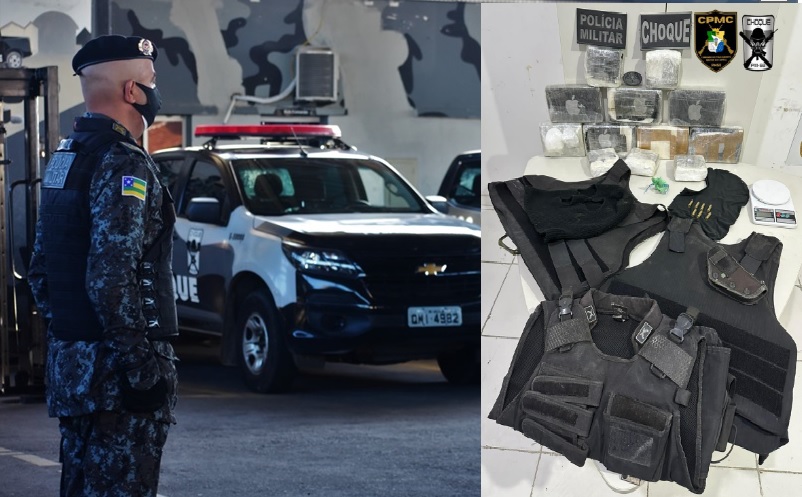 Batalhão de Choque apreende tabletes de cocaína e coletes balísticos no Guajará