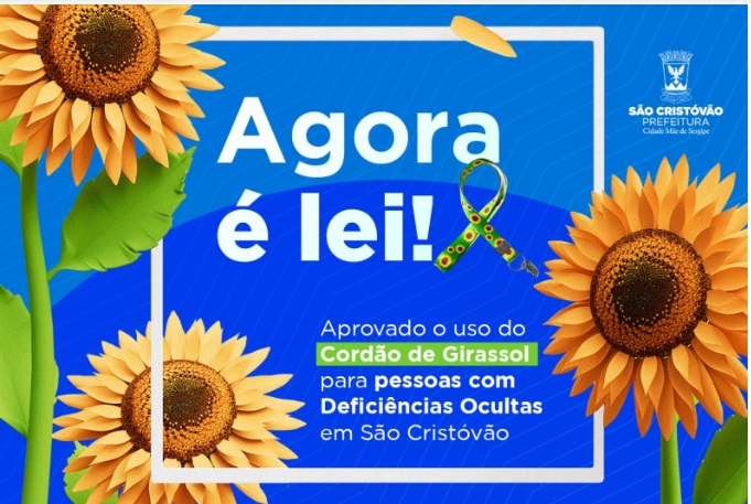INCLUSÃO SOCIAL: São Cristóvão passa a ter Lei que estabelece o uso do Cordão de Girassol