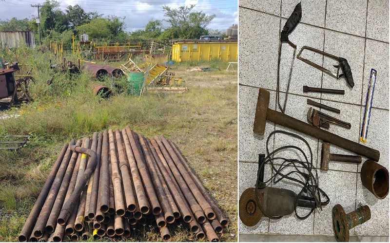 Dono de ferro-velho é preso com duas toneladas de ferro furtados de empresa petrolífera