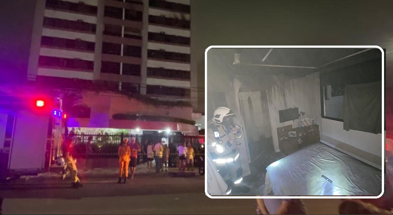 Apartamento pega fogo em Aracaju