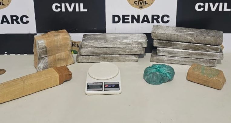 Polícia apreende 10,5kg de maconha em Nossa Senhora do Socorro