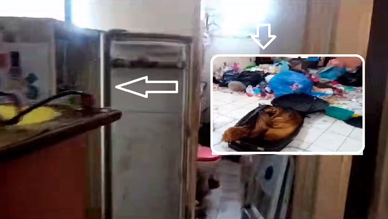 VEJA  O VÍDEO: Corpo de homem é encontrado dentro de geladeira, escondido em uma mala e mulher é presa