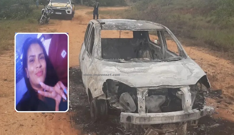 Mulher é encontrada morta ao lado de carro incendiado em Estância-SE, e o suspeito, é o marido