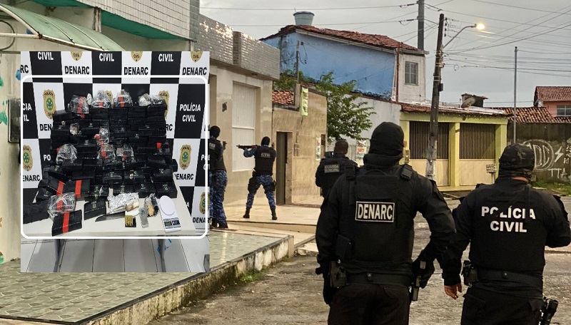 Denarc apreende ex- presidiário com crack, munições, celulares e 100 kg de maconha