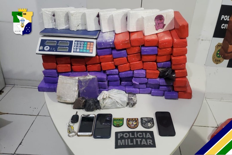 Polícia apreende 55kg de drogas em Aracaju